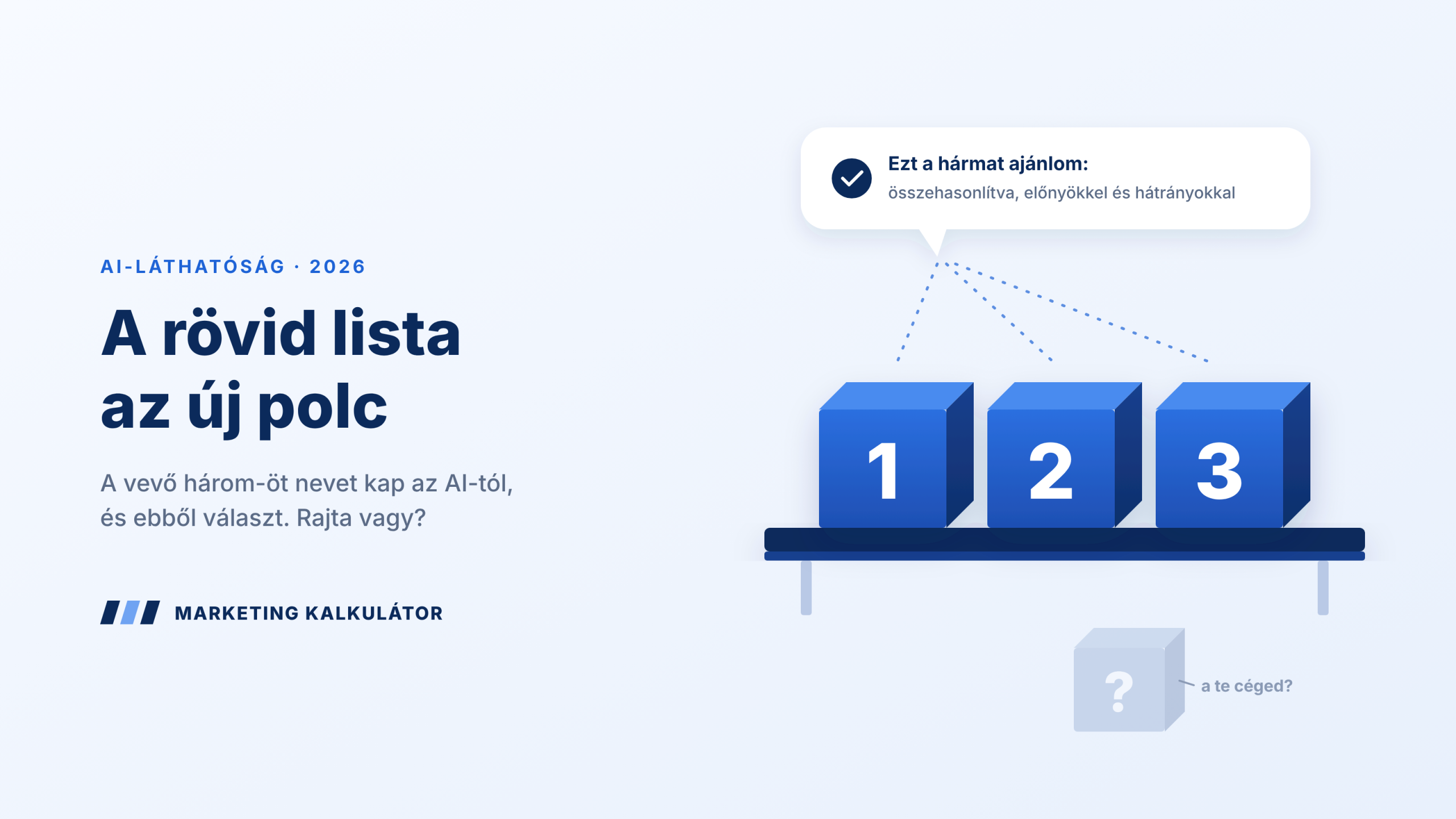 A rövid lista az új polc – az AI által összeállított három-öt elemű lista, amiből a vevő választ
